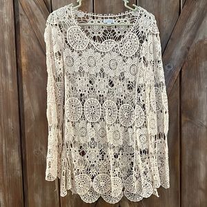 Boho Tunic crochet top